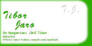 tibor jaro business card
