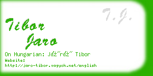 tibor jaro business card